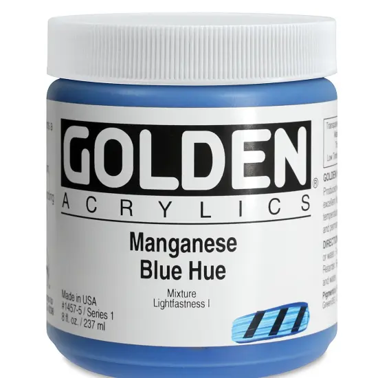 Golden Heavy Body Artist Acrylics - Manganese Blue Hue, 8 oz Jar {2}