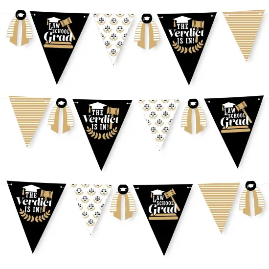 Big Dot of Happiness 30 Piece Law School Graduation Party Pennant Triangle Banner {1}