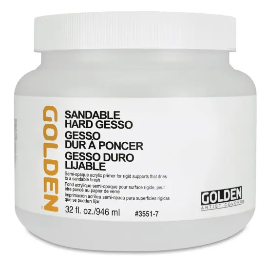 Golden Sandable Hard Gesso - 32 oz jar {1}