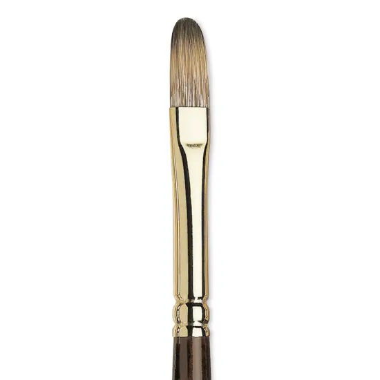 Winsor & Newton Monarch Mongoose Brush - Filbert, Long Handle, Size 6 {1}