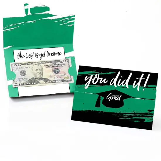 Big Dot of Happiness Green Grad - Best is Yet to Come - Green Graduation Party Money and Gift Card Holders - Set of 8 {1}