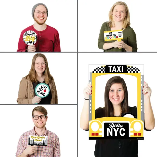 Big Dot of Happiness NYC Cityscape - New York City Party Selfie Photo Booth Picture Frame and Props - Printed on Sturdy Material {3}