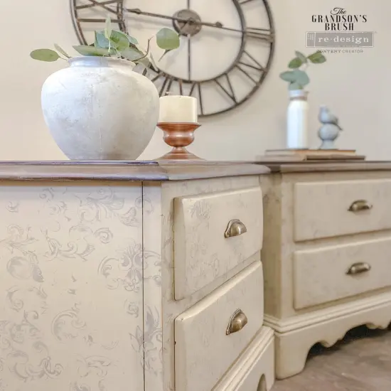 Redesign Decor Clear-Cling Stamps - Elegant Scrolls 12"x12" {5}