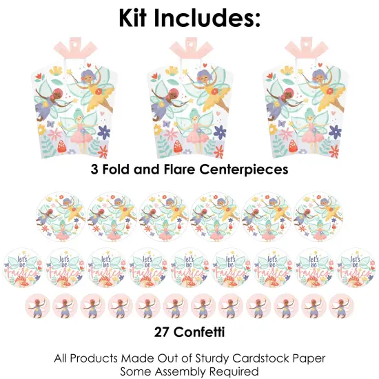 Big Dot of Happiness Let&rsquo;s Be Fairies - Fairy Garden Birthday Party Decor and Confetti - Terrific Table Centerpiece Kit - Set of 30 {4}