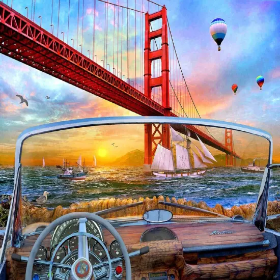 Sunsout Golden Gate Adventure 550 pc Jigsaw Puzzle 50069 {1}
