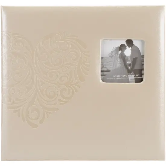 Pioneer Embossed Wedding Post Bound Album 12"X12"-Heart {1}