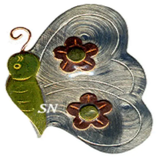 Puffin & Company Butterfly Needle Nanny Magnetic Needle Minder Holder, Brooch Multicolor {1}