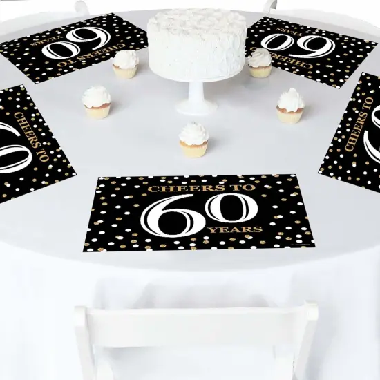 Big Dot of Happiness Adult 60th Birthday - Gold - Party Table Decorations - Birthday Party Placemats - Set of 16 {3}