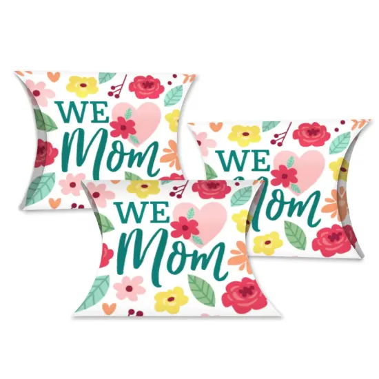 Big Dot of Happiness Colorful Floral Happy Mother's Day - Favor Gift Boxes - We Love Mom Party Petite Pillow Boxes - Set of 20 {1}
