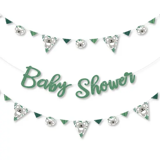 Big Dot of Happiness Koala Cutie - Bear Baby Shower Letter Banner Decoration - 36 Banner Cutouts and Baby Shower Banner Letters {1}