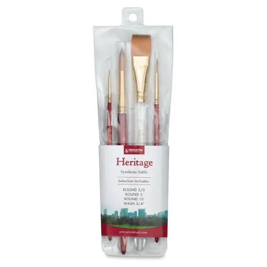 Princeton Pro Series 4050 Heritage Synthetic Sable Brushes - Set of 4 {2}