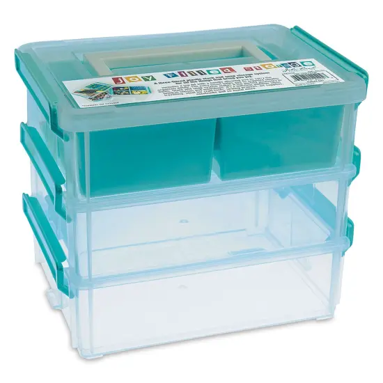 John Bead Stack and Snap Craft Storage Containers - 3 Layers with Insert, 2-1/2"H x 6"W x 8"L {1}