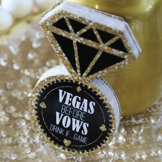 Big Dot of Happiness Drink If Game - Vegas Before Vows - Las Vegas Bridal Shower or Bachelorette Party Game - 24 Count {7}