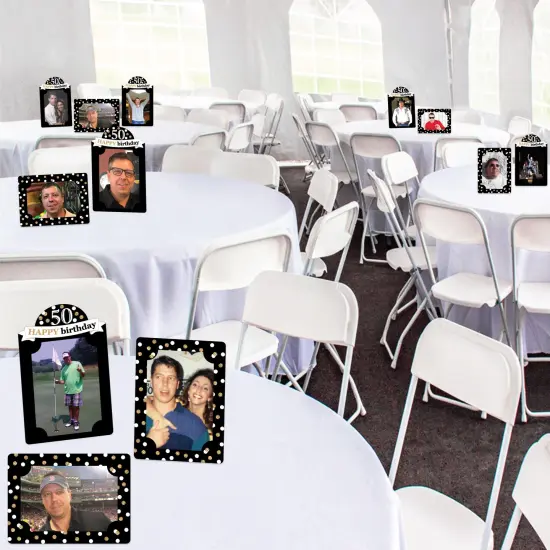 Big Dot of Happiness Adult 50th Birthday - Gold - Birthday Party 4x6 Picture Display - Paper Photo Frames - Set of 12 {3}