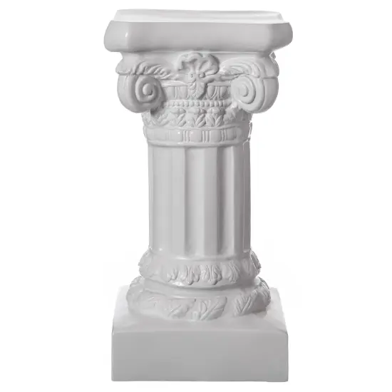 Decorative Fiberglass White Plinth Roman Style Column Ionic Piller Pedestal Vase Stand for Wedding or Party, Living Room, or Dining Room Decor - Photography Props - Sculpture Display - Greek-inspired Luxury Decor Piece with Ornate Accents {1}