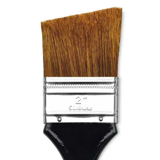 Dynasty Red-Letter Bristle/Ox Brush - Angle, Long Handle, Size 2 {1}