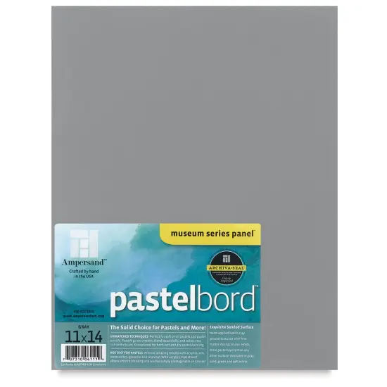 Ampersand Pastelbord Panel - 11" x 14", 1/8" Profile, Gray {2}