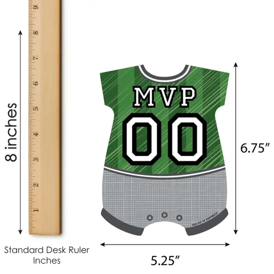 Big Dot of Happiness End Zone - Football - Picture Bingo Cards and Markers - Baby Shower Shaped Bingo Game - Set of 18 {6}