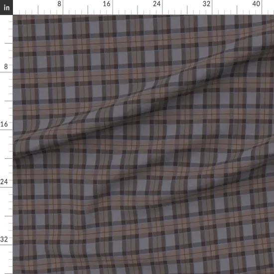 Various Fabrics by the Yard or Fat Quarter Fraser Plaid Scotland Clan Tartan Traditional Classic Blue Gray Custom Printed Fabric by Spoonflower {1}