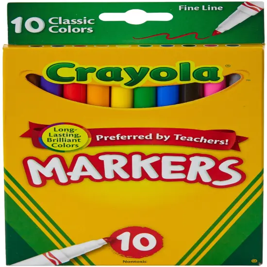 Multipack of 6 - Crayola Fine Line Markers-Classic Colors 10/Pkg {3}