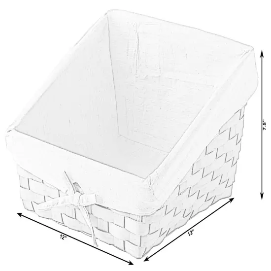 Wooden Angled Display Basket with Fabric Liner for Storage and Display {6}