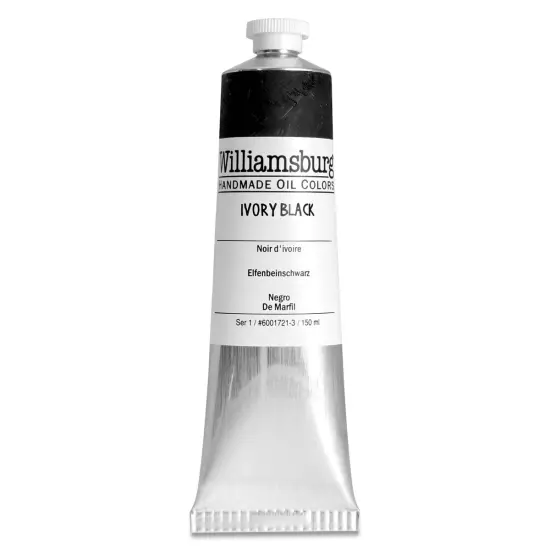 Williamsburg Handmade Oil Paint - Ivory Black, 150 ml tube {1}