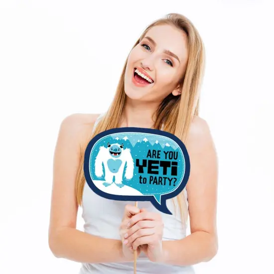 Big Dot of Happiness Funny Yeti to Party - Abominable Snowman Party or Birthday Party Photo Booth Props Kit - 10 Piece {4}