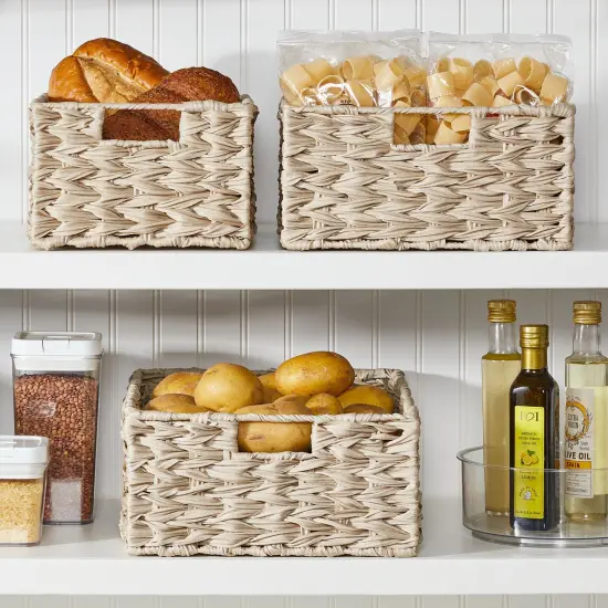 mDesign Woven Ombre Pantry Bin Basket, 3 Pack {2}