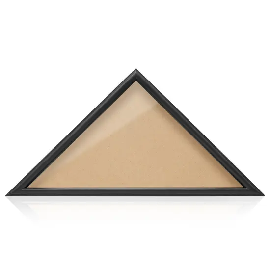 Reminded Military Burial Flag Display Case, Solid Wood Black Finish {2}