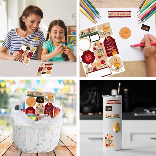 Big Dot of Happiness Rosh Hashanah - Jewish New Year Party Jewish New Year Party Favor Sticker Set - 12 Sheets - 120 Stickers {6}