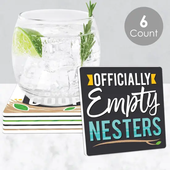Big Dot of Happiness Empty Nesters - Funny Empty Nest Party Decorations - Drink Coasters - Set of 6 {3}