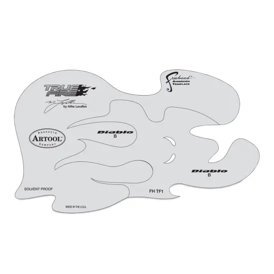 Iwata Artool Freehand Template - Set of 3, True Fire {2}