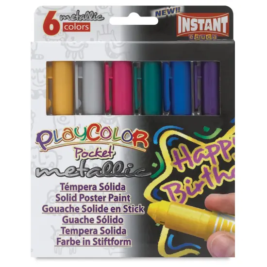 Playcolor - Metallic Colors, Set of 6, Pocket Sized {2}