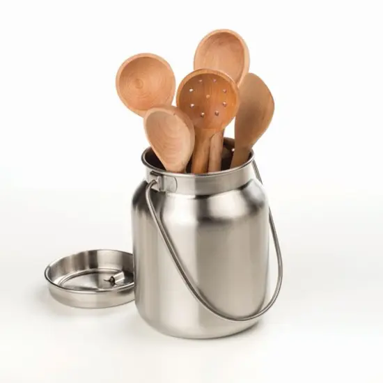 Shetler's S/S Housewares Functional and Decorative Stainless Steel Milk Can 8 3/4" H 1 Gallon {7}