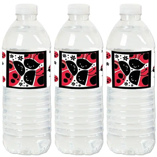 Big Dot of Happiness Happy Little Ladybug - Baby Shower or Birthday Party Water Bottle Sticker Labels - Set of 20 {1}
