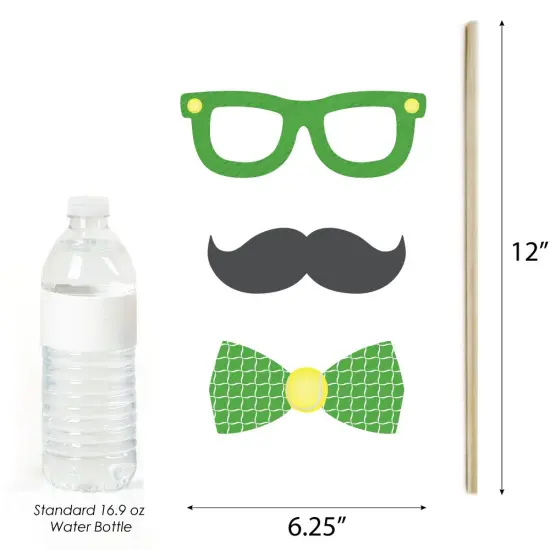 Big Dot of Happiness You Got Served - Tennis - Baby Shower or Tennis Ball Birthday Party Photo Booth Props Kit - 20 Count {6}