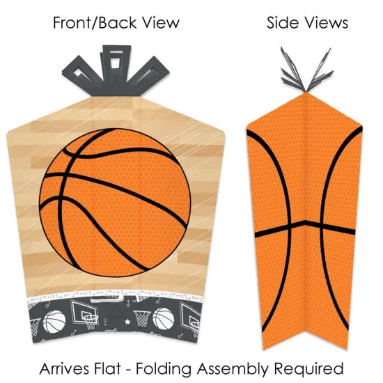 Big Dot of Happiness Nothin' but Net - Basketball - Table Decorations - Baby Shower or Birthday Party Fold and Flare Centerpieces - 10 Count {3}