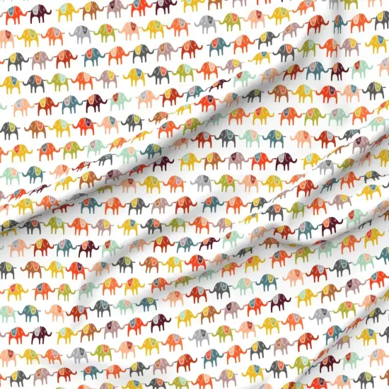 Various Fabrics by the Yard or Fat Quarter Elephant Circus Colorful Kids Children Animals Whimsical Boho Room Decor African Nursery Modern Custom Printed Fabric by Spoonflower {6}