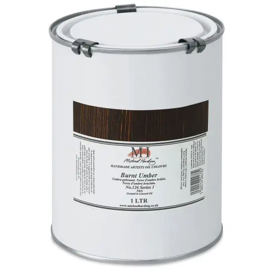 Michael Harding Artists Oil Color - Burnt Umber, 1 Liter {1}