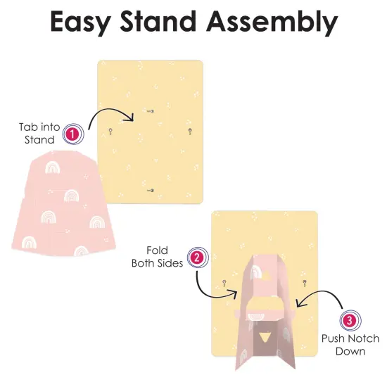 Big Dot of Happiness Hello Rainbow - Boho Baby Shower and Birthday Party 4x6 Picture Display - Paper Photo Frames - Set of 12 {7}