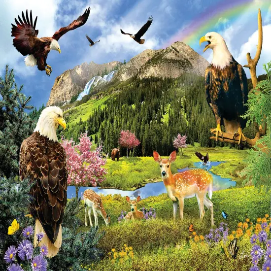 Sunsout Eagle Valley 1000 pc Jigsaw Puzzle 35019 {1}