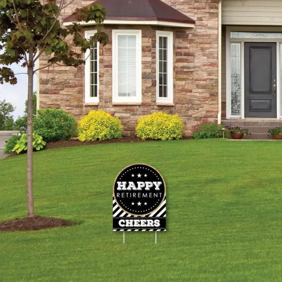 Big Dot of Happiness Happy Retirement - Outdoor Lawn Sign - Retirement Party Yard Sign - 1 Piece {4}