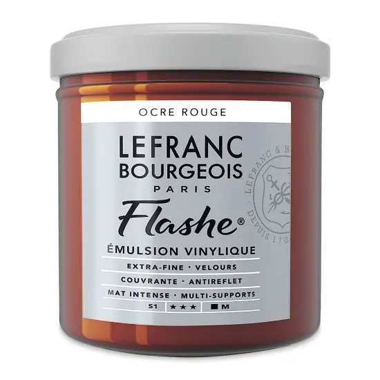 Lefranc & Bourgeois Flashe Vinyl Paint - Red Ochre, 125 ml jar {2}