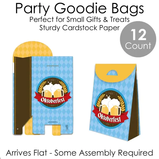 Big Dot of Happiness Oktoberfest - Beer Festival Gift Favor Bags Party Goodie Boxes - Set of 12 {7}