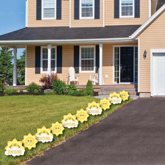 Big Dot of Happiness You are My Sunshine - Sun and Cloud Lawn Decorations - Outdoor Baby Shower or Birthday Party Yard Decorations - 10 Piece {4}