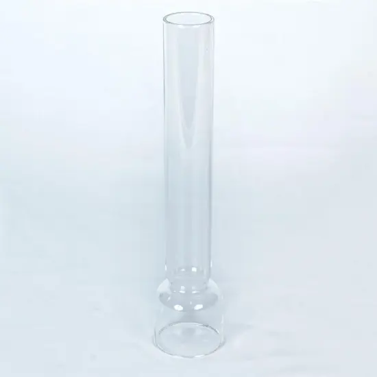 Clear Glass Lamp Chimney, Replacement Hurricane Globe Measures 2 1/8 Inch Diameter Base x 10 Inches High for Oil or Kerosene Lanterns, Kosmos {1}