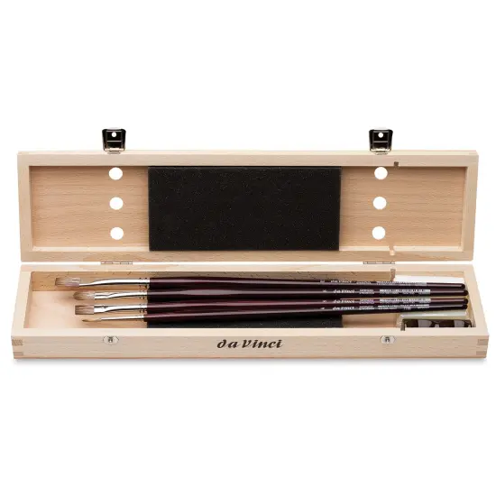 Da Vinci Oil Brushes Wood Box Set {1}