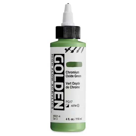 Golden High Flow Acrylics - Chromium Oxide Green, 4 oz bottle {1}