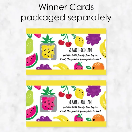 Big Dot of Happiness Tutti Fruity - Party Decorations Frutti Summer Baby Shower or Birthday Party Game Scratch Off Cards - 22 Count {4}