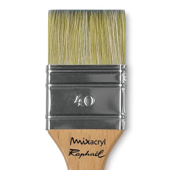 Raphael Mixacryl Natural Bristle/Synthetic Mix Brush - Mixed Media Flat, Size 40 {1}